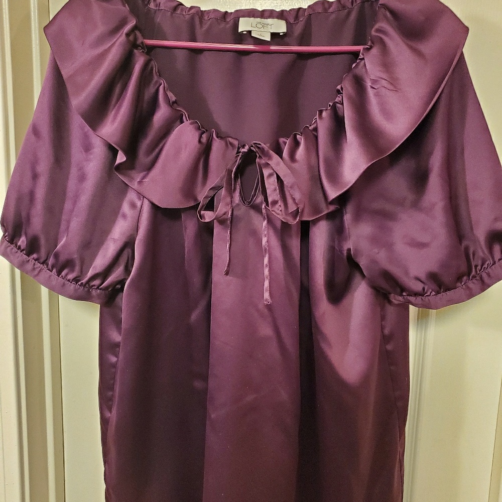 Jewel tone silk top